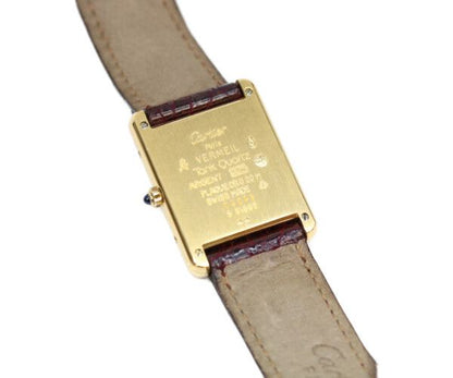 Cartier Must Tank Vermeil LM Trinity Dial Quartz Leather — view 5