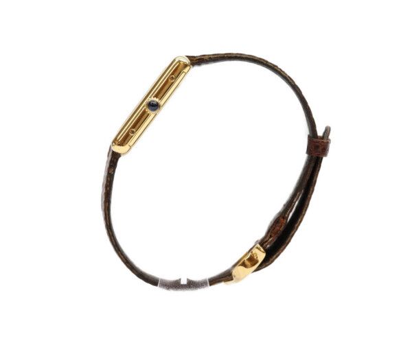 Cartier Must Tank Vermeil LM Trinity Dial Hand Wound Leather — view 3
