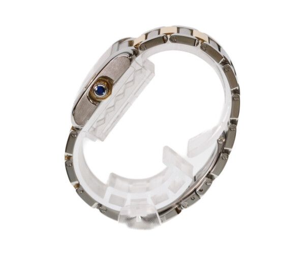 Cartier YG SS Tank Anglaise SM Silver Guilloche Dial Quartz — view 3