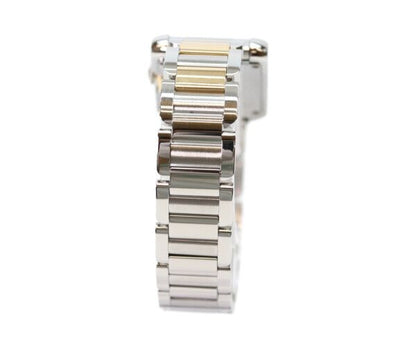 Cartier YG SS Tank Anglaise SM Silver Guilloche Dial Quartz — view 4