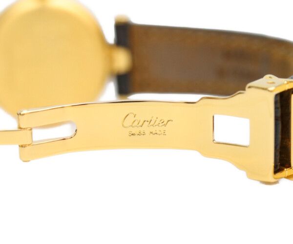 Cartier 925 Must Vendeme Vermeil SM Center Gray Flying Roman Dial — view 6