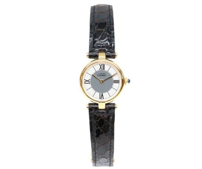 Cartier 925 Must Vendeme Vermeil SM Center Gray Flying Roman Dial — view 2