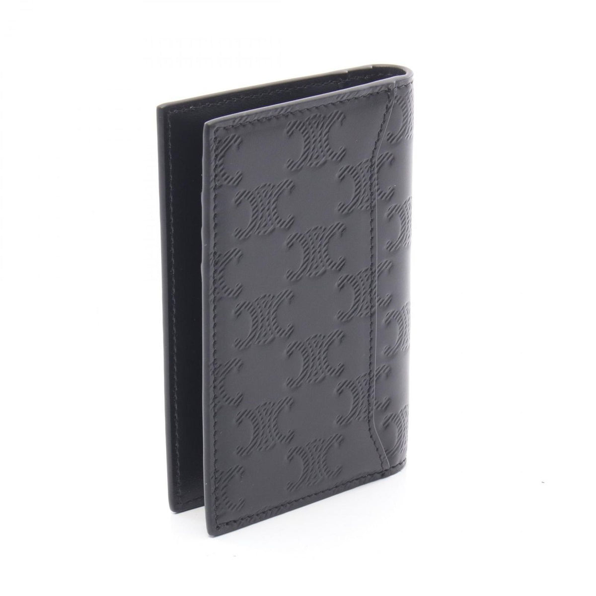 Celine Card Case Vertical Holder Triomphe Leather — view 2