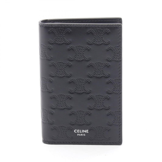 Celine Card Case Vertical Holder Triomphe Leather