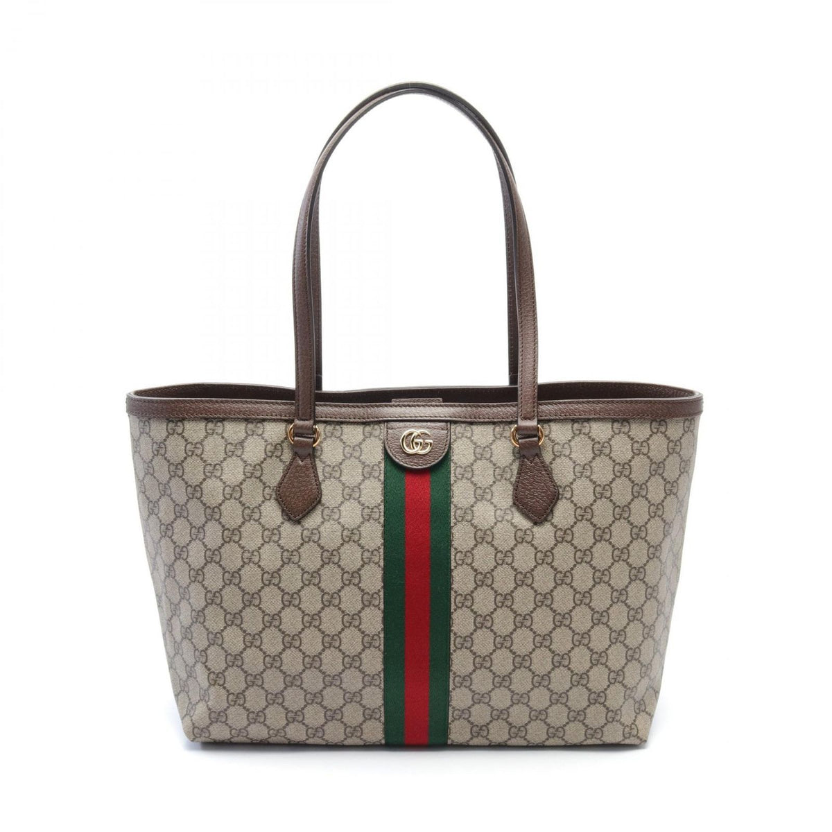 Gucci Tote GG Supreme Canvas Leather Shoulder Bag