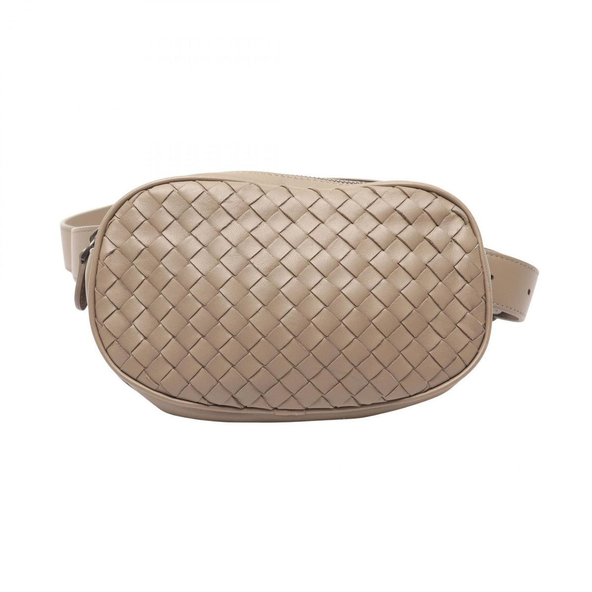 Bottega Veneta Waist Bag Intrecciato Gray Leather