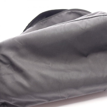 Prada Backpack Triangle Plate Black Nylon Logo Back — view 7