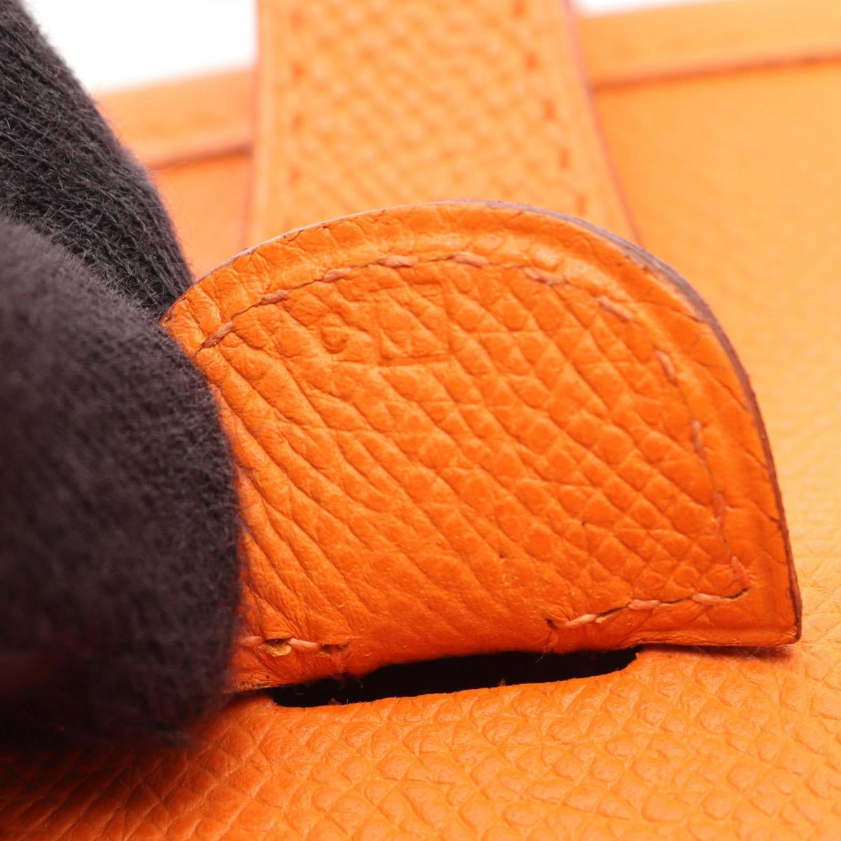 Hermes Shoulder Bag Evelyne 2 PM Orange Leather — view 5