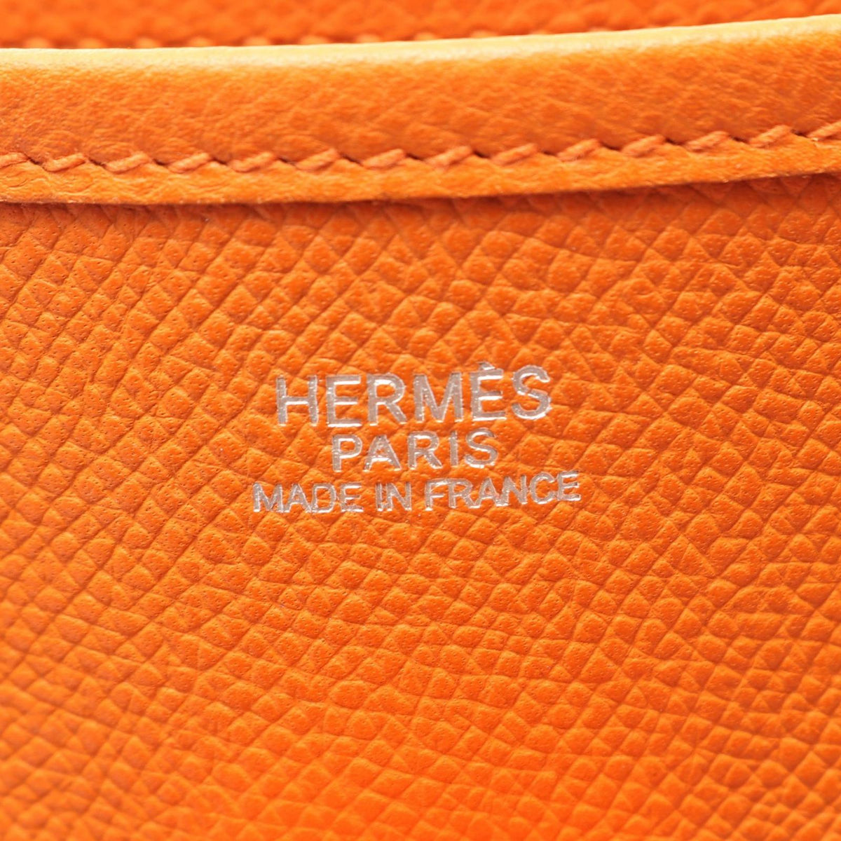 Hermes Shoulder Bag Evelyne 2 PM Orange Leather — view 4