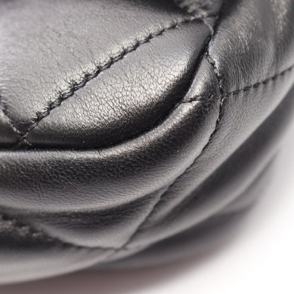 Chanel Shoulder Bag Large Flap Quilted Black Lambskin Chain — view 8
