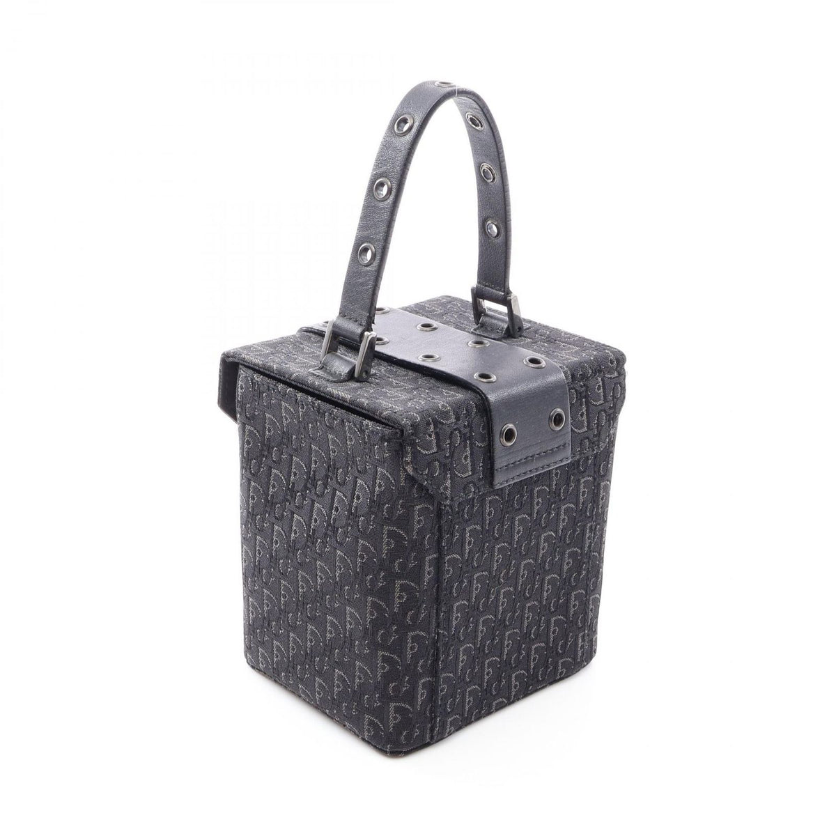 Dior Handbag Street Chic Trotter Black Canvas Leather Vanity Bag — view 2