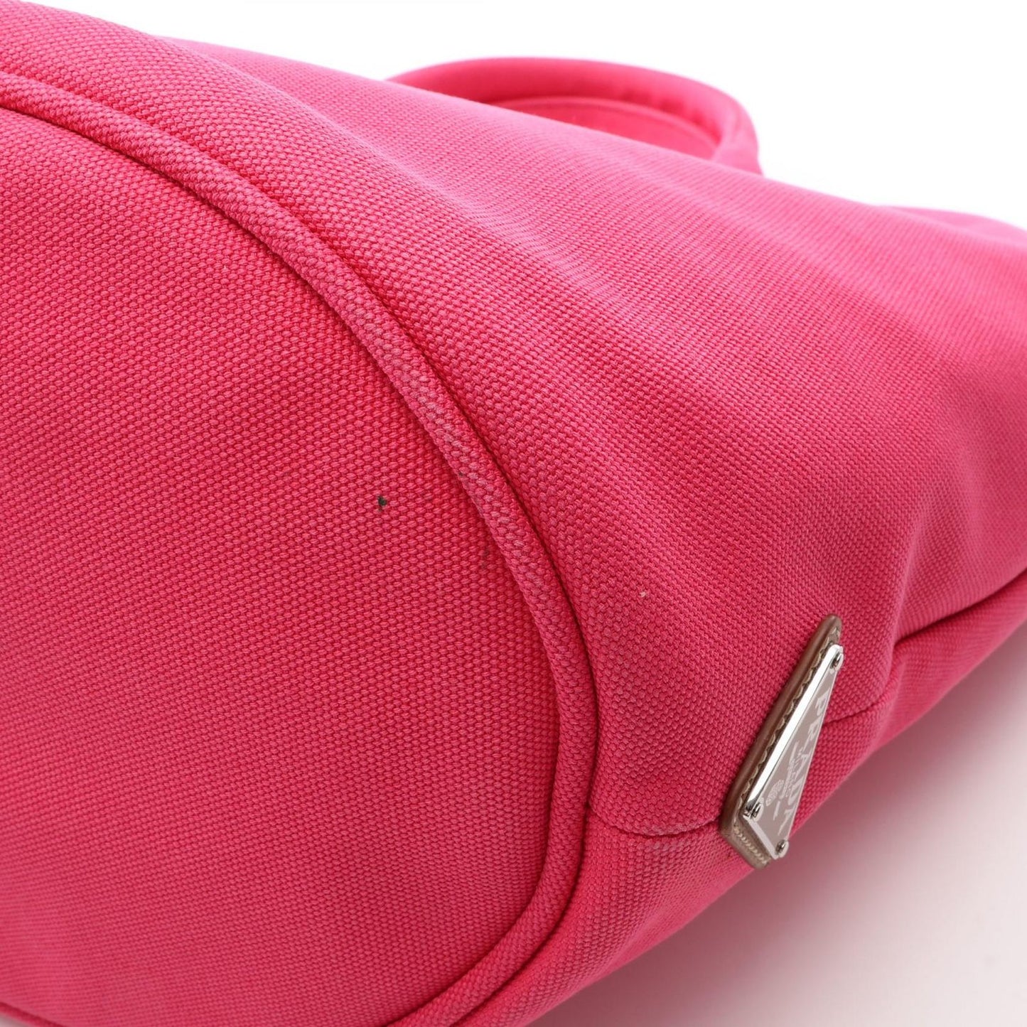 Prada Tote Bag Canapa 2-Way Pink Canvas — view 6
