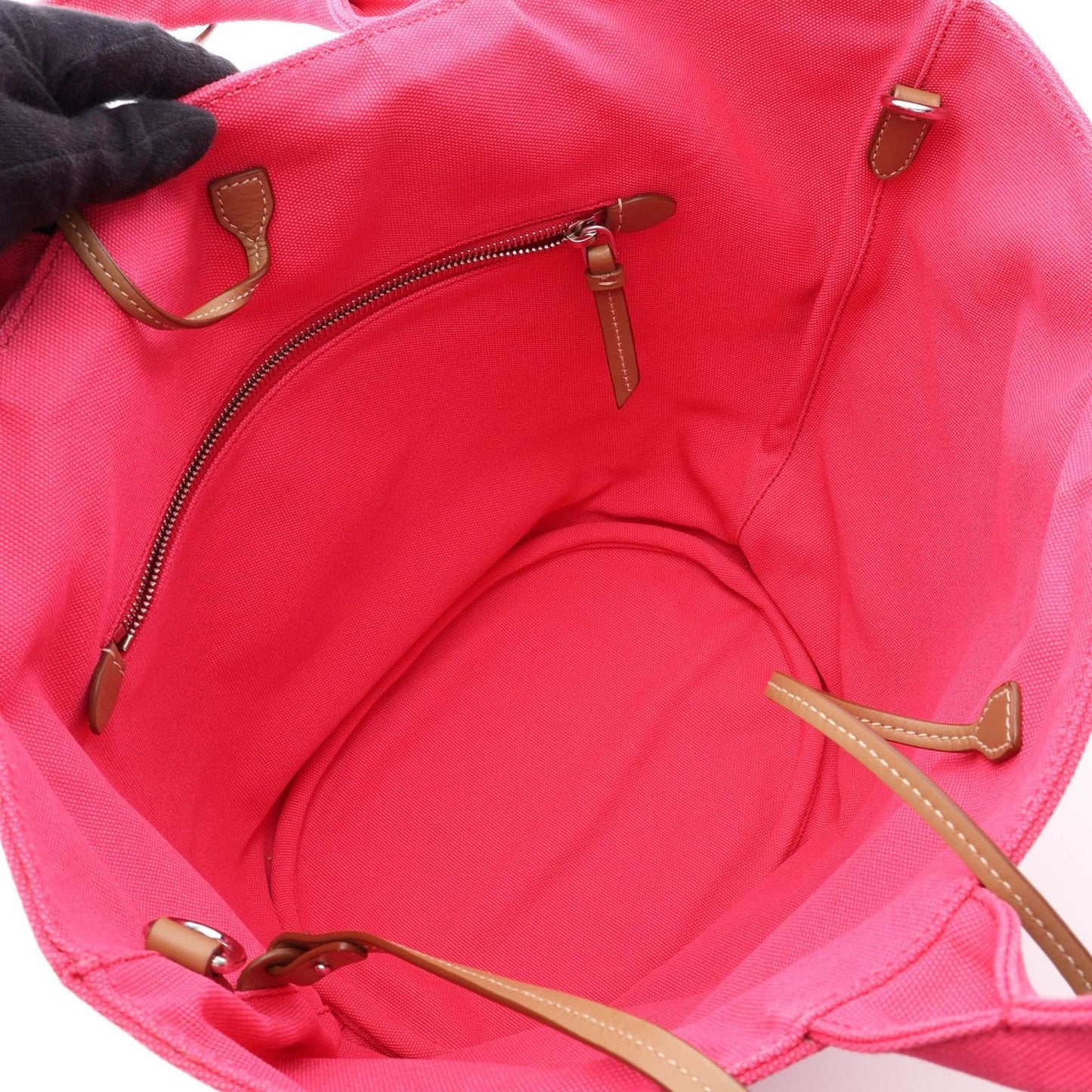 Prada Tote Bag Canapa 2-Way Pink Canvas — view 3