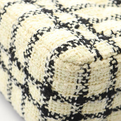 Chanel Shoulder Bag Mini Quilted 20 Cream Black Fabric Chain — view 8