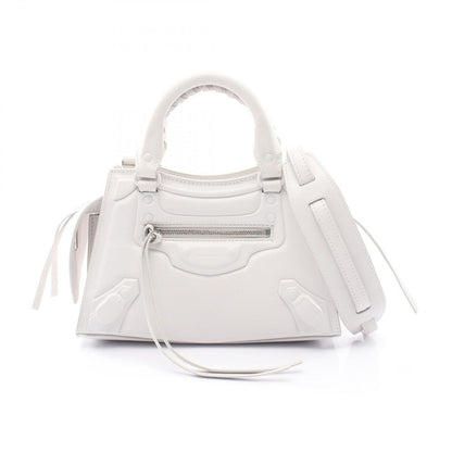 Balenciaga Handbag Neo Class City Mini 2-Way White Leather Neo Classic