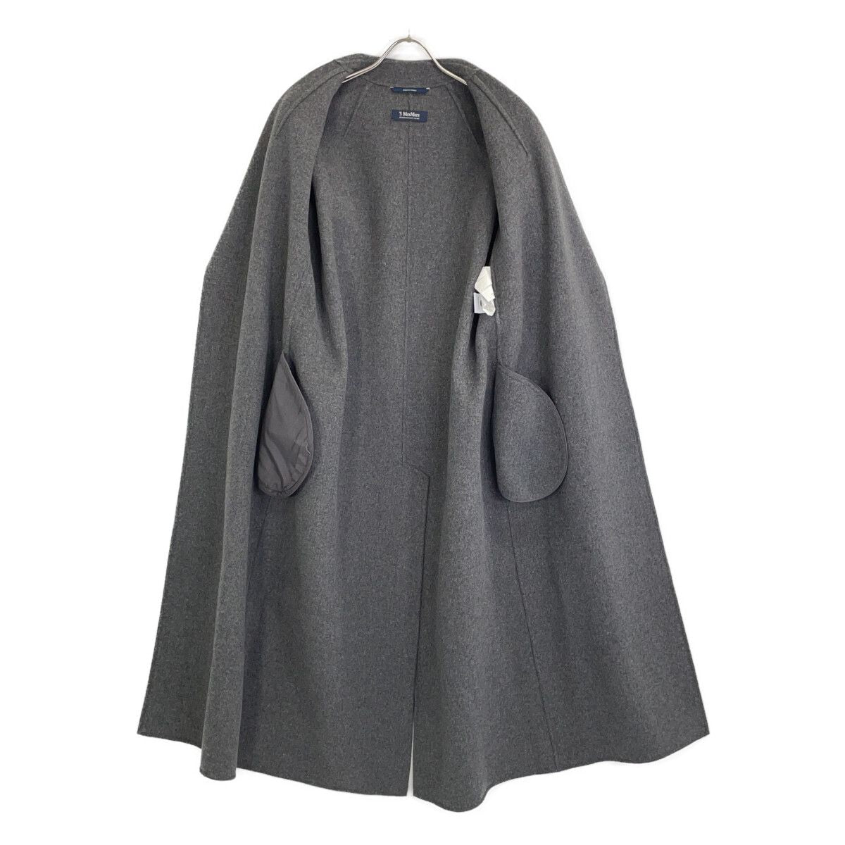 Max Mara S Gray Poldo Pure Vagin Wool Double Face Coat 40 — view 3
