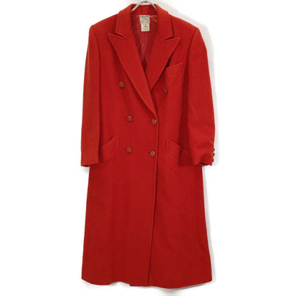 Celine Red Cashgora Wool Double Long Coat 40