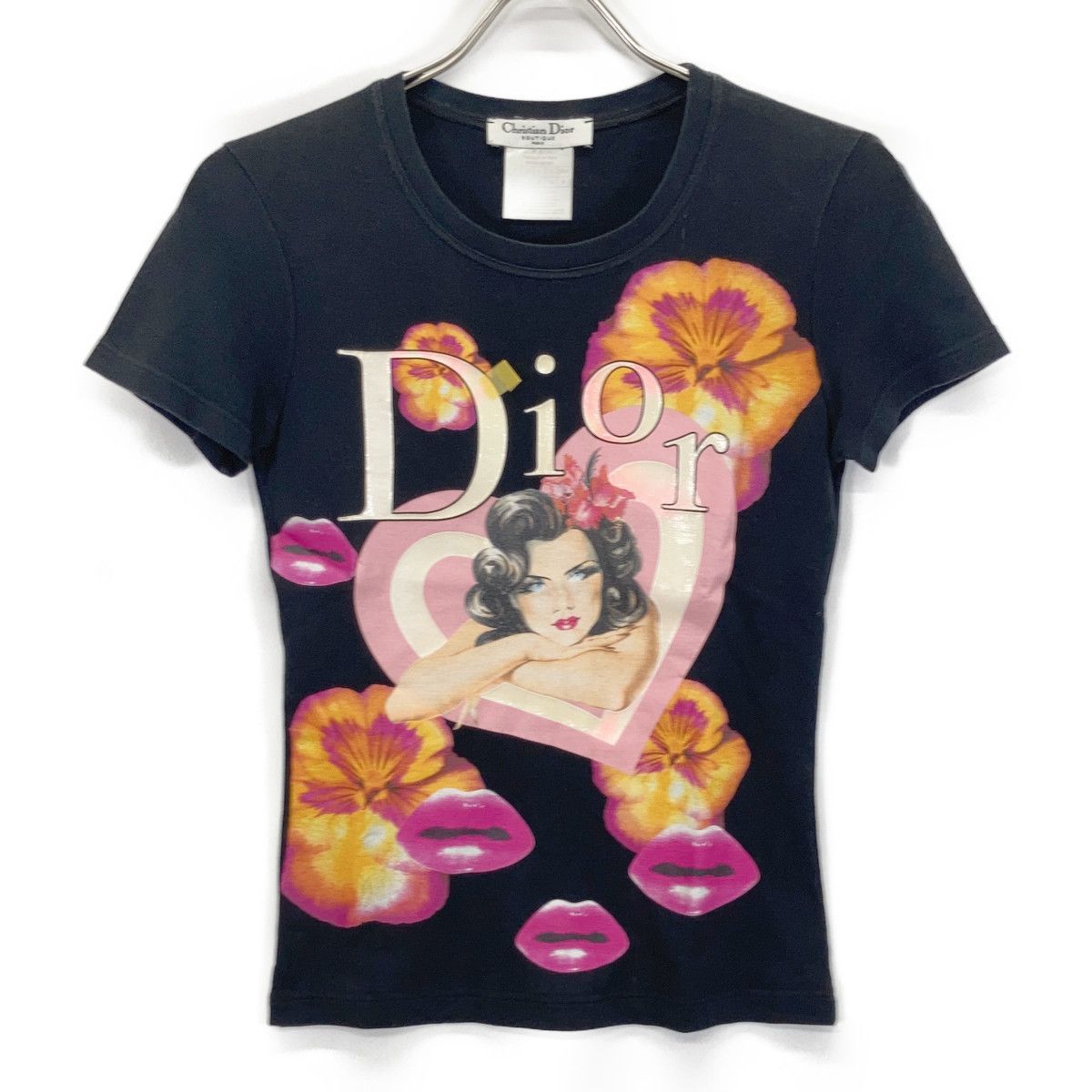 Dior Black Floral Logo Woman Shirt