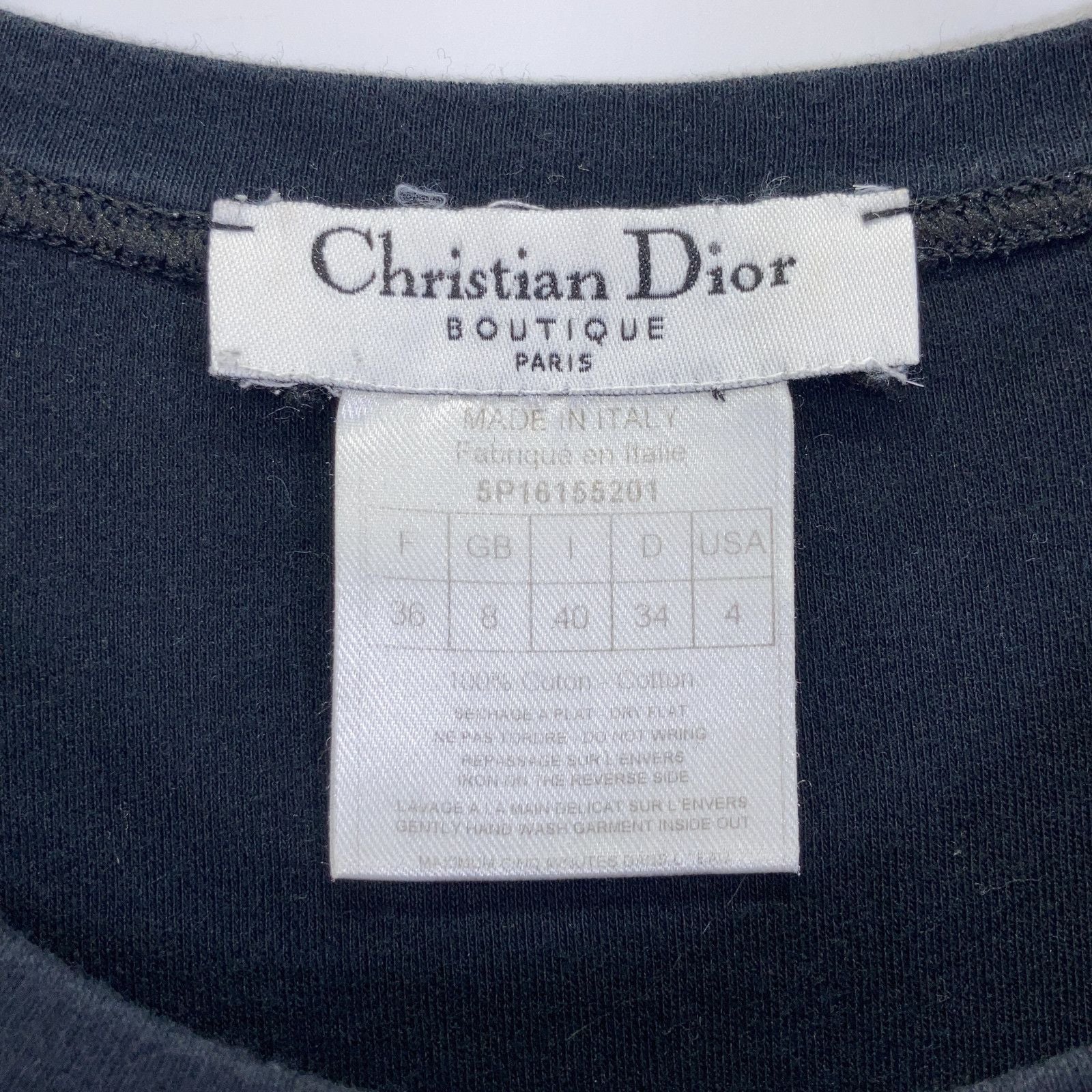 Dior Black Floral Logo Woman Shirt — view 3