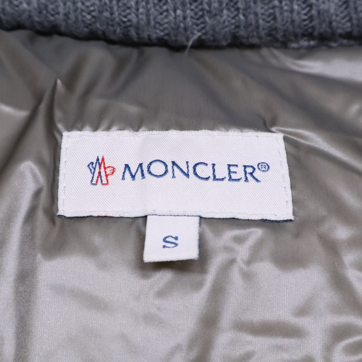 Moncler Maglione Tricot Gilet Knit Contrast Down Vest — view 4