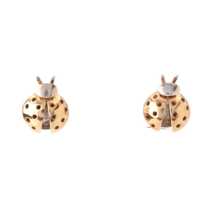 Tiffany & Co Ladybug 18K Pink Gold Earrings Silver