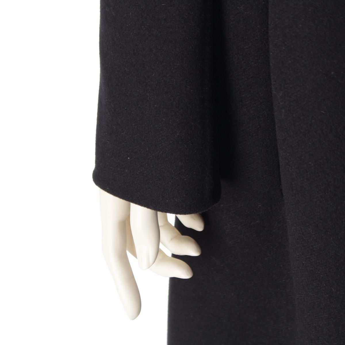Dior Wool Leather Belted Coat Black 42 — view 6