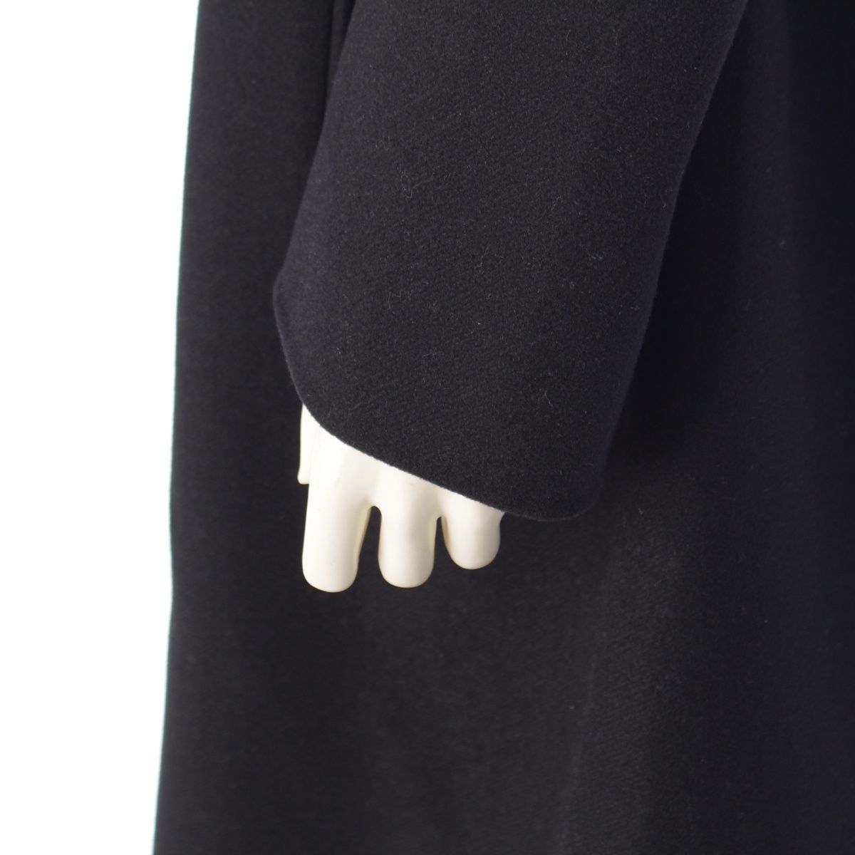 Dior Wool Leather Belted Coat Black 42 — view 7
