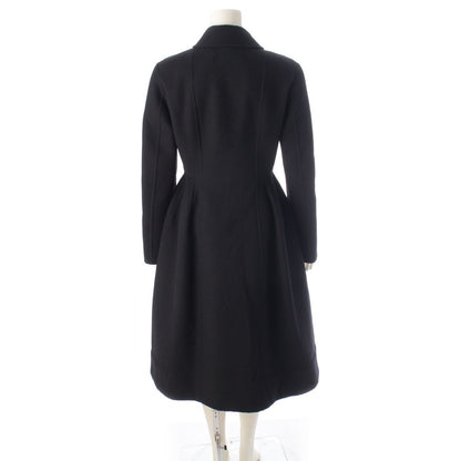 Dior Wool Leather Belted Coat Black 42 — view 4