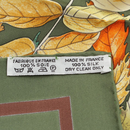 Hermes Carre 90 Silk Casse Noisette Nutcracker Scarf Green — view 8