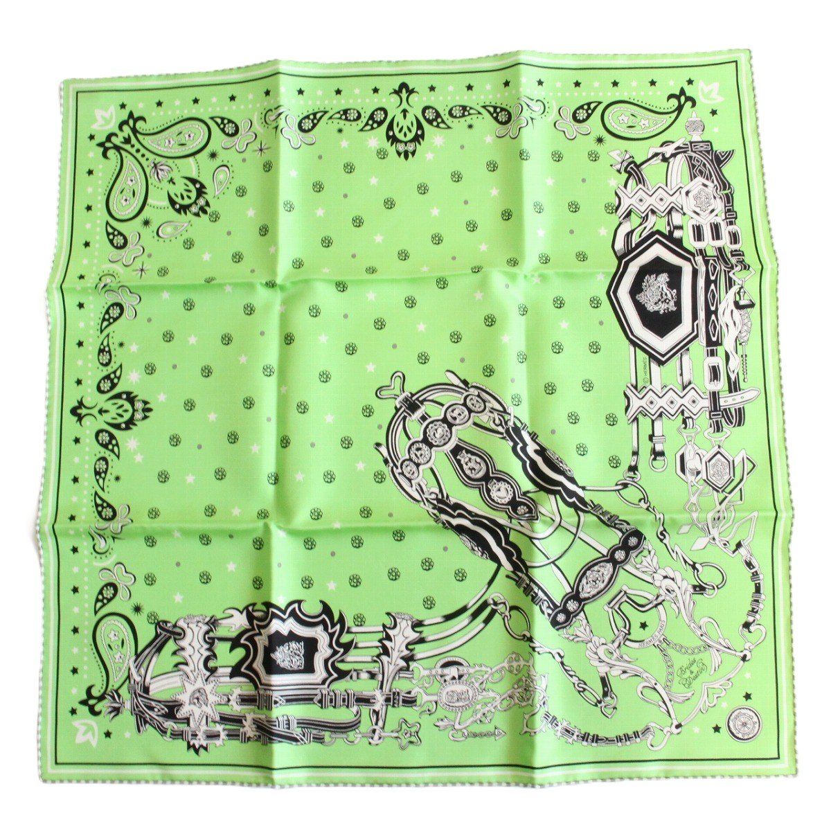 Hermes 55 Scarf Green