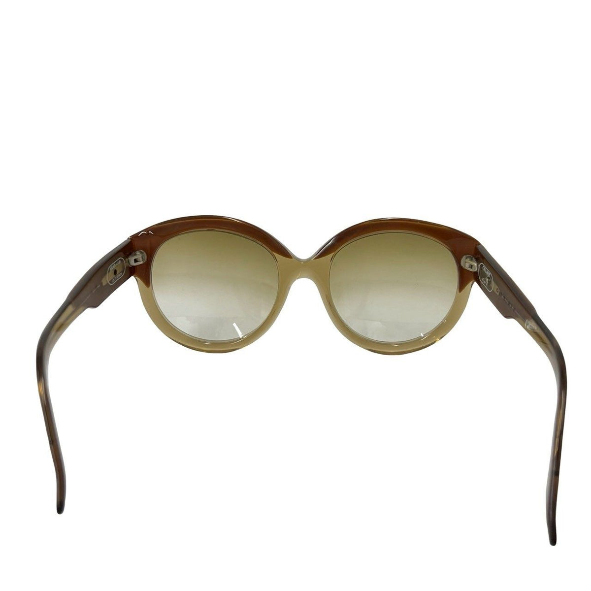 Celine Vintage Horse Carriage Logo Acetate Sunglasses Eyewear Brown — view 6