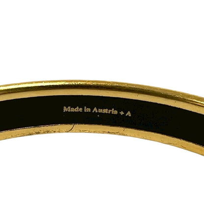 Hermes Enamel Bangle Bracelet Gold — view 2