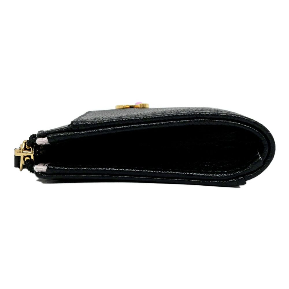 Chanel Fragment Zip Card Case CC Logo Apple Black Pink Gold — view 6