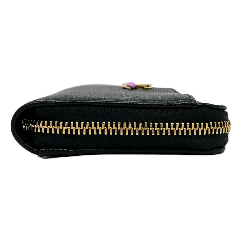 Chanel Fragment Zip Card Case CC Logo Apple Black Pink Gold — view 5