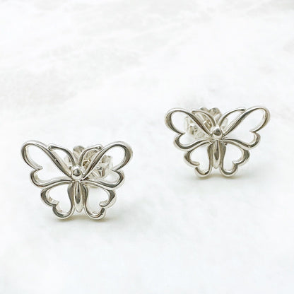 Tiffany & Co Butterfly Silver Earrings — view 5
