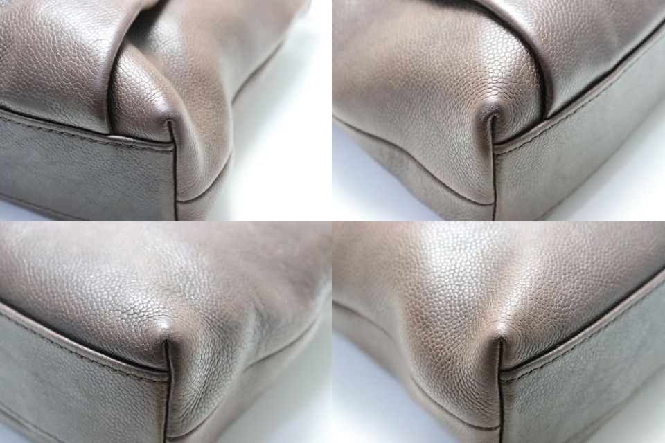 Chanel Jumbo CC Logo Caviar Leather Shoulder Bag — view 4