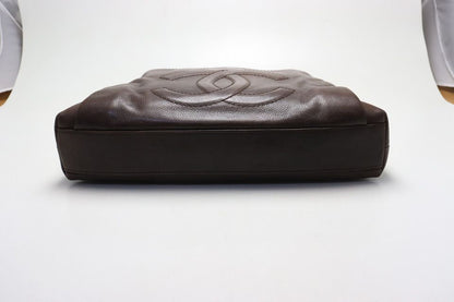 Chanel Jumbo CC Logo Caviar Leather Shoulder Bag — view 3