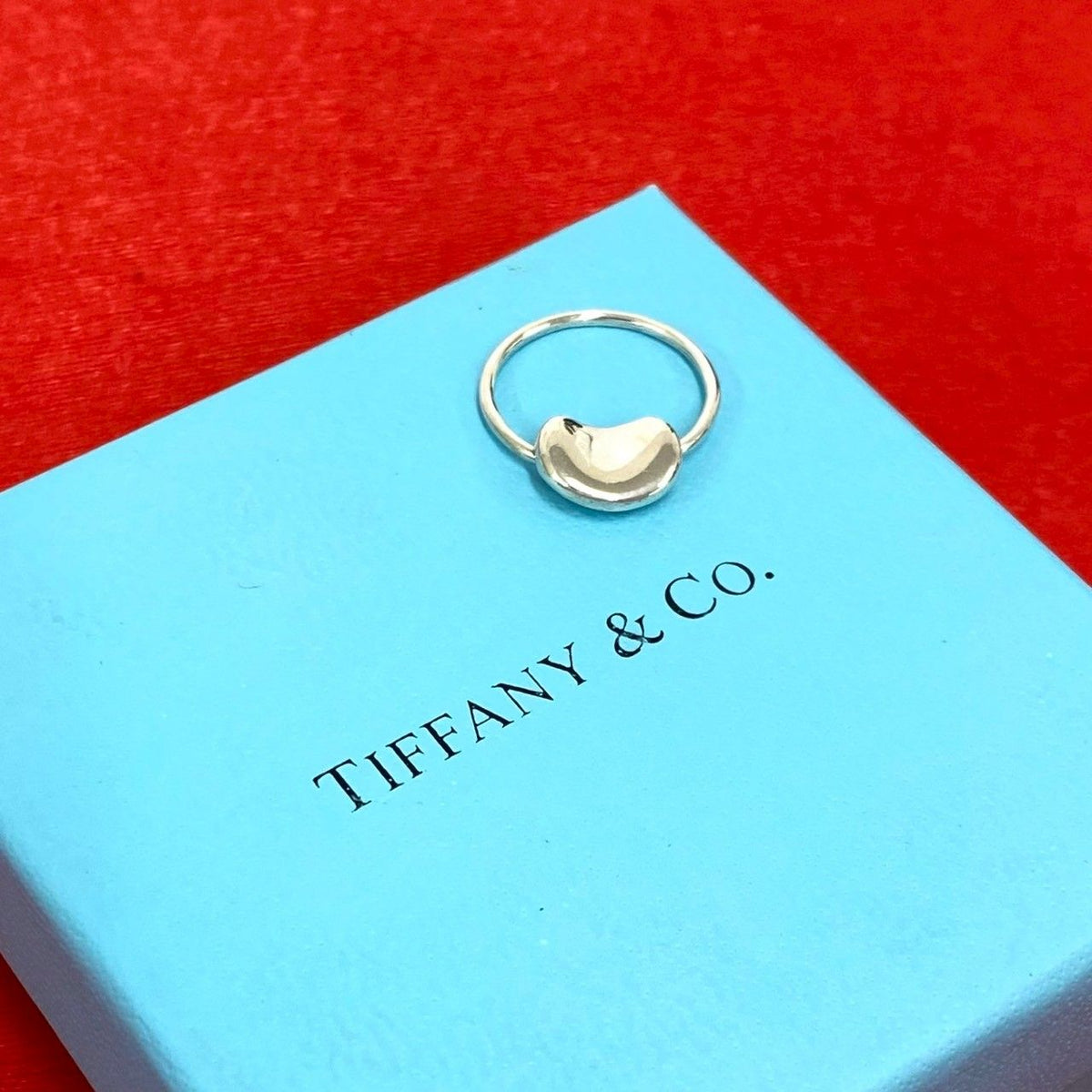 Tiffany & Co Vintage Bean Ring 925 Sterling Silver