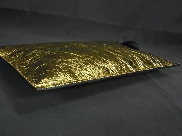 Fendi Clutch Large Flat Pouch Gold Leather Tassel — view 5