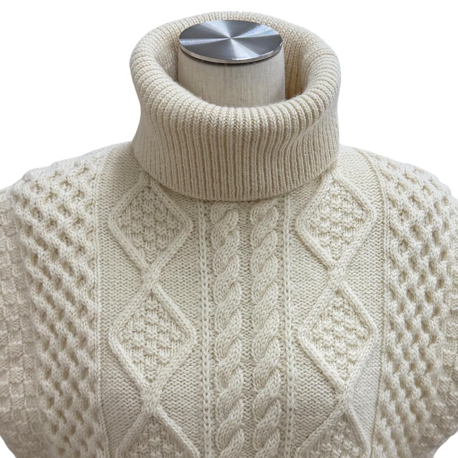 Saint Laurent Paris Cable Knit Turtleneck Wool Vest Ivory XS — view 2