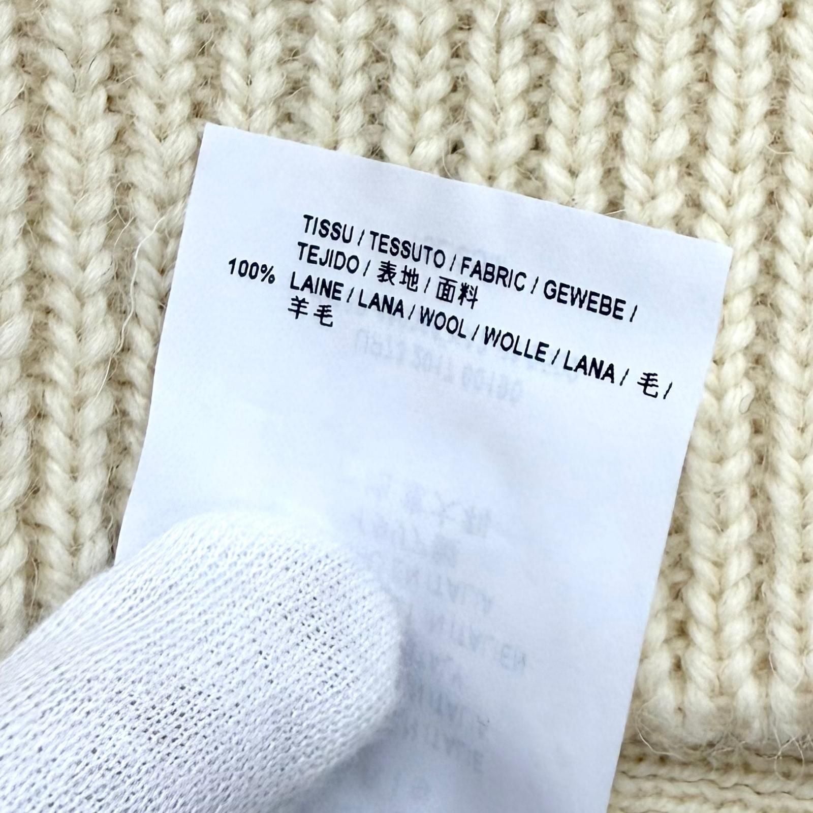 Saint Laurent Paris Cable Knit Turtleneck Wool Vest Ivory XS — view 8