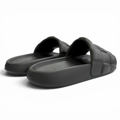 Louis Vuitton LV Waterfront Line Rubber Damier Slide Sandals Black 8 — view 6