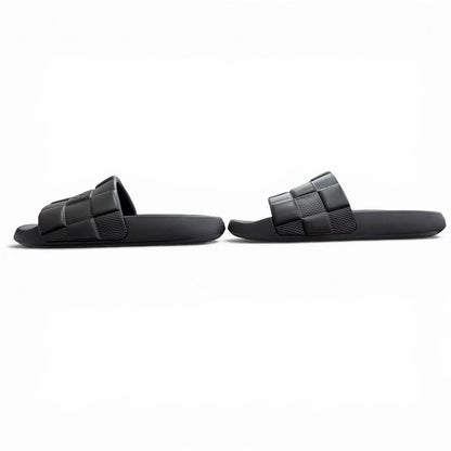 Louis Vuitton LV Waterfront Line Rubber Damier Slide Sandals Black 8 — view 3