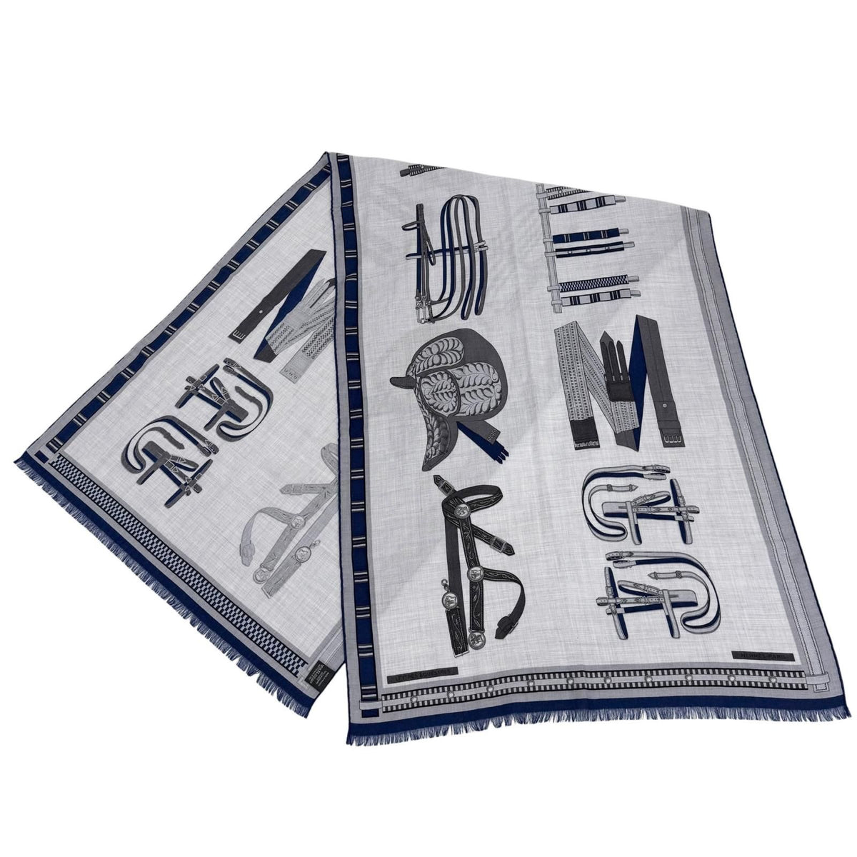 Hermes 195800 Scarves Navy — view 3