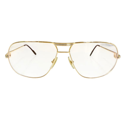 Cartier Vintage Trinity Two Bridge Logo Eyewear Sunglasses Gold Bordeaux — view 2