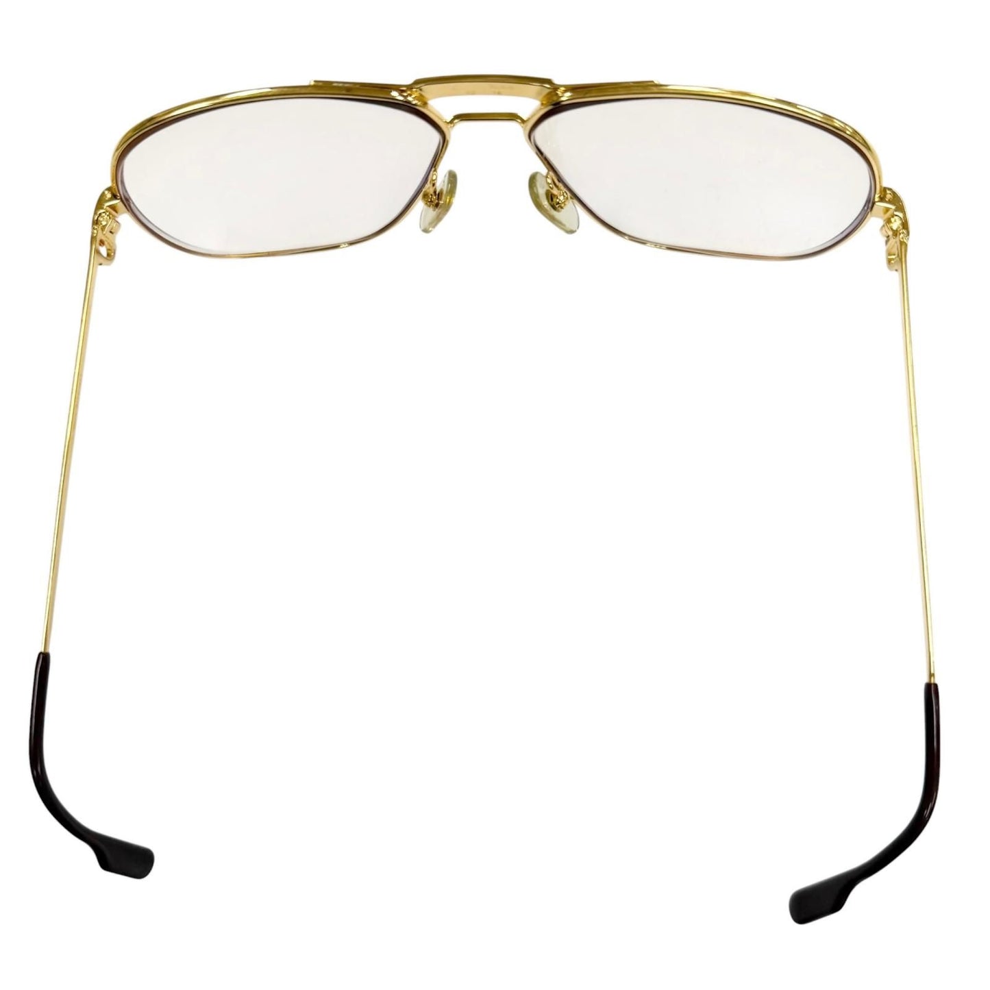 Cartier Vintage Trinity Two Bridge Logo Eyewear Sunglasses Gold Bordeaux — view 5