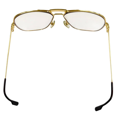 Cartier Vintage Trinity Two Bridge Logo Eyewear Sunglasses Gold Bordeaux — view 5