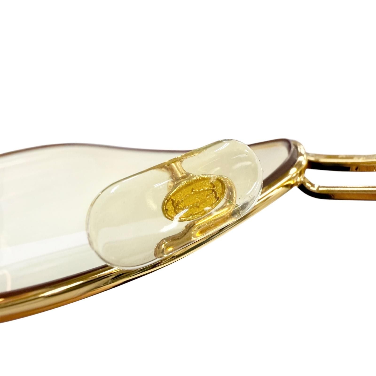 Cartier Vintage Trinity Two Bridge Logo Eyewear Sunglasses Gold Bordeaux — view 8