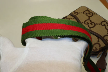 Gucci Jumbo GG Canvas Leather Shoulder Bag — view 5