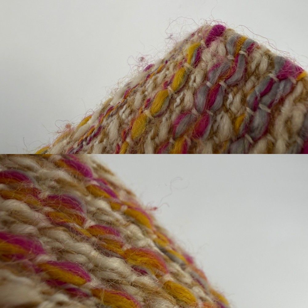 Chanel Tweed Belted Jacket 38 Beige Pink Gold Wool Spring Autumn — view 5